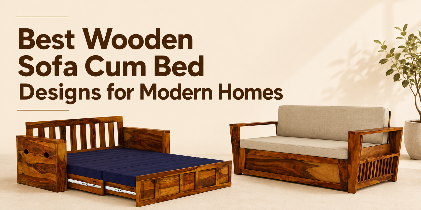 Best Wooden Sofa Cum Bed Designs for Modern Homes